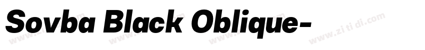 Sovba Black Oblique字体转换 Sovba Black Oblique字体转换